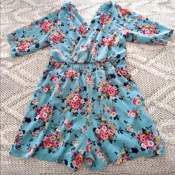 Topshop Floral Romper - M - Picture 1 of 4